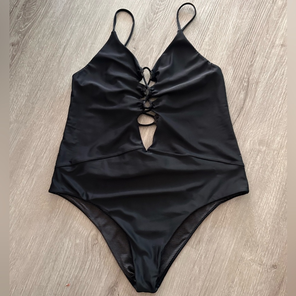 Acacia Swimwear Black one piece Swimsuit